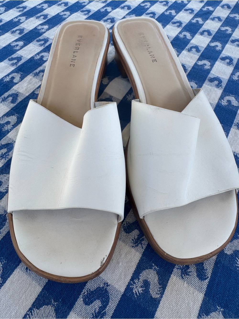 Everlane The City Sandal in White Block Heel Sz 8.5 - Picture 6 of 10